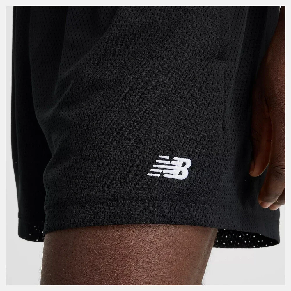 New Balance Sport Essentials Shorts Mens 2XL Black Mesh 5" Inseam Active APP2914 - Picture 12 of 14